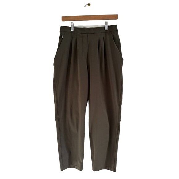 Lululemon Essential High Rise Trouser Pant SZ 8 Women In Dark Olive Athleisure - Picture 1 of 9